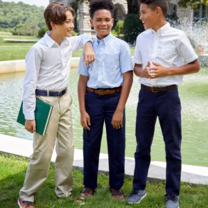 AK19B – Boys Pull-On Pant, Relaxed Fit, Khaki and Navy