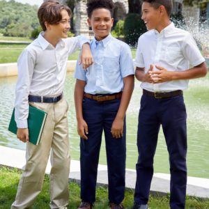 AK19B – Boys Pull-On Pant, Relaxed Fit, Khaki and Navy