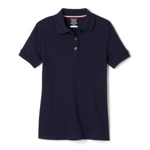 AK23HT Girls Short Sleeve Interlock Polo with Picot Collar  (Feminine Fit) – 3 Color – With Hill Toppers Zora Neale Hurston Logo