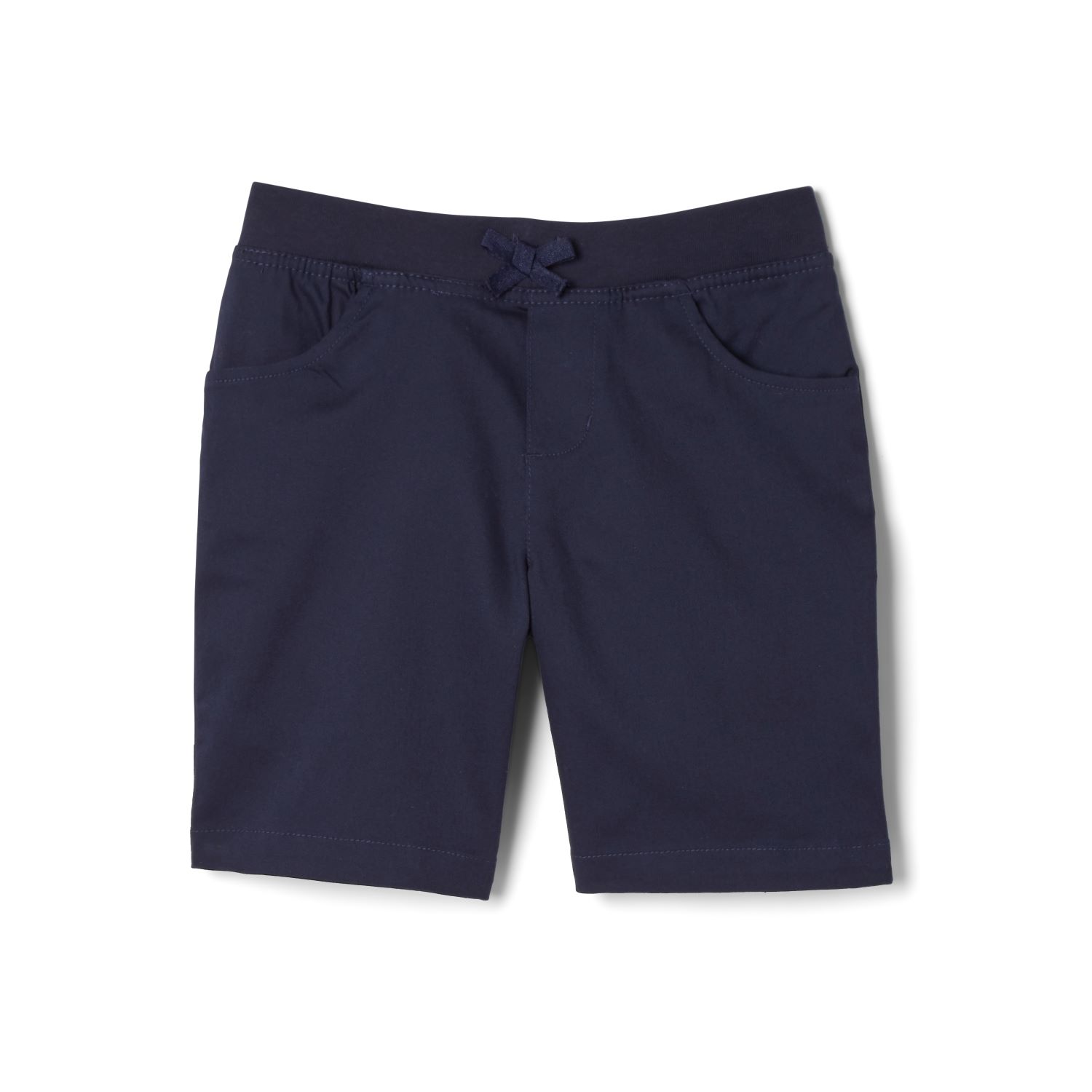 SH48G – Girls Pull on Stretch Twill short with Bow Detail- Navy and ...