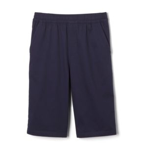 AKB44 – Boys Pull-On Shorts with Side Pockets, Cotton Blend Twill , Navy and Khaki