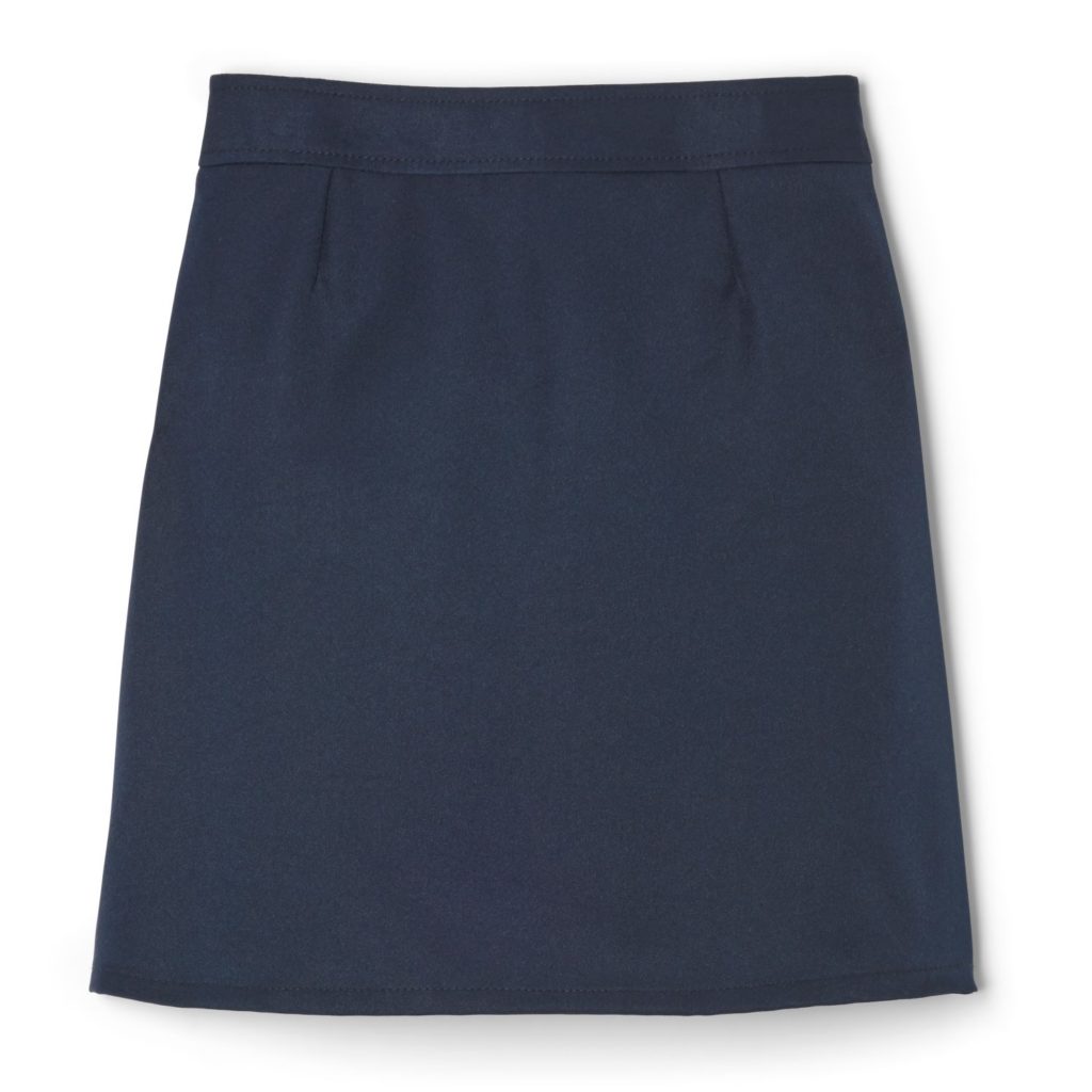 AK03G – Girls Front Pleated Skort with Buckle – Khaki and Navy ...