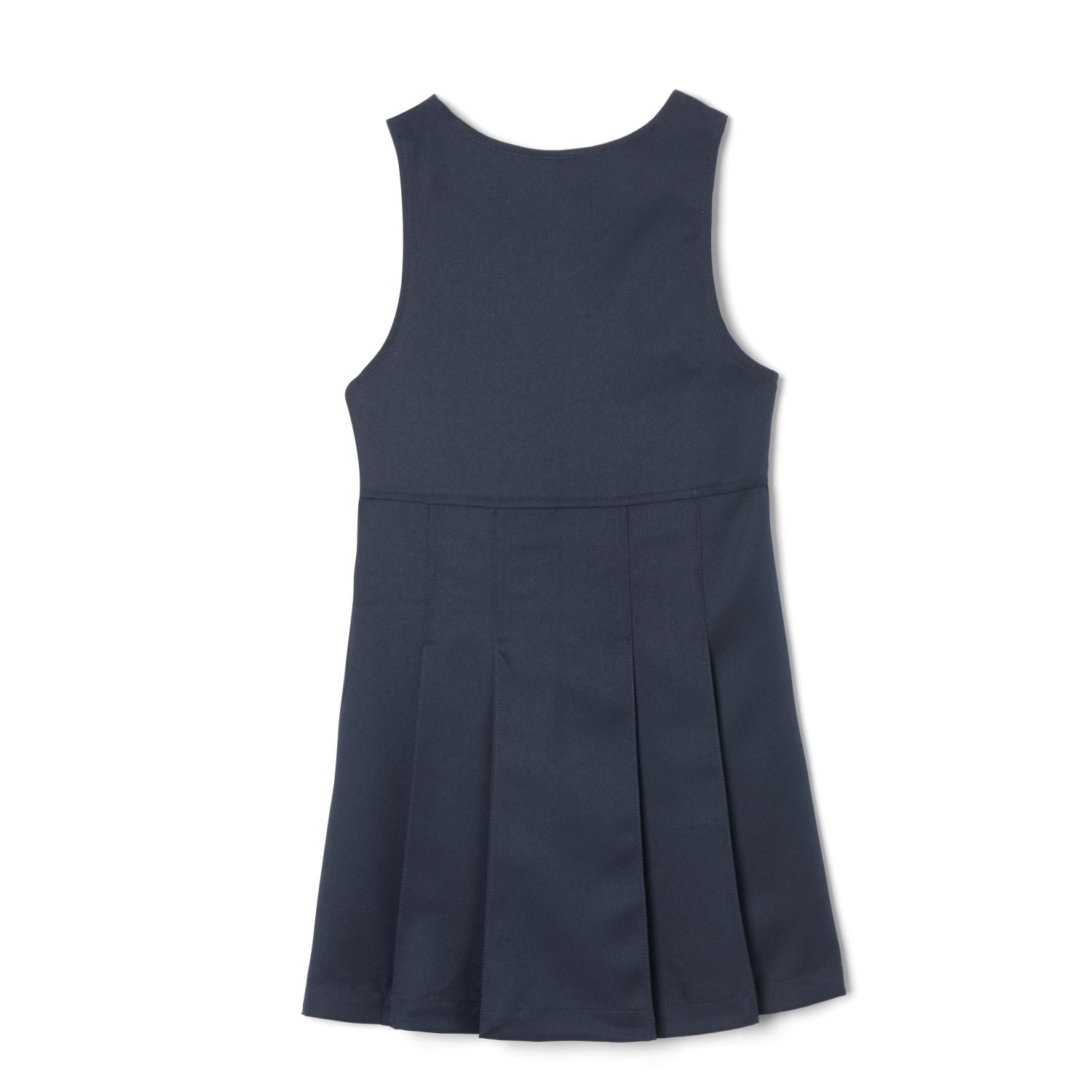 AK75G – Girls V-Neck Pleated Jumper With Double Buckle Detail- Navy ...