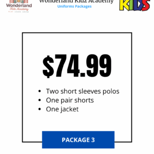 PACKAGE 3 – 2 POLOS, 1 PAIR OF SHORTS AND ONE JACKET
