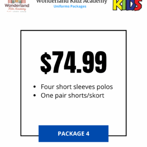 PACKAGE 4 – 4 POLOS AND 1 PAIR OF SHORTS/SKORTS