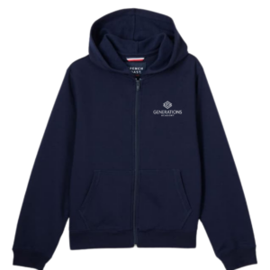 AK23GA- Unisex Hooded Sweatshirt with Full Zipper For Boy and Girl – Navy